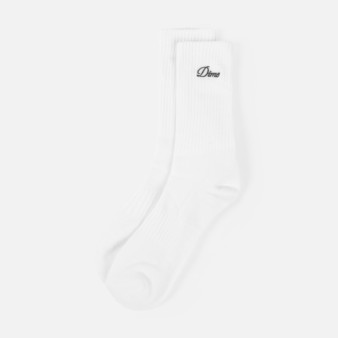 Two Pack Crew Socks White