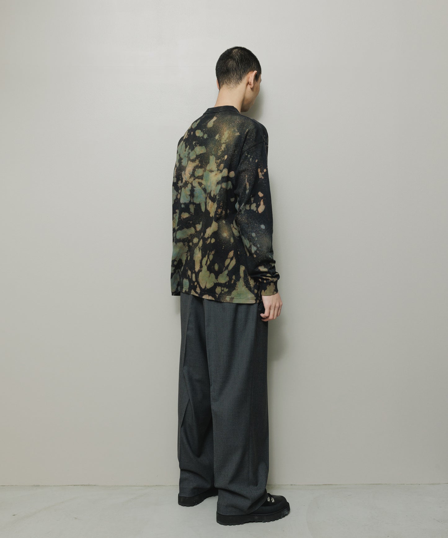 BAL-2163 LOGO TIE DYE LS TEE by YUKIDYE BLACK