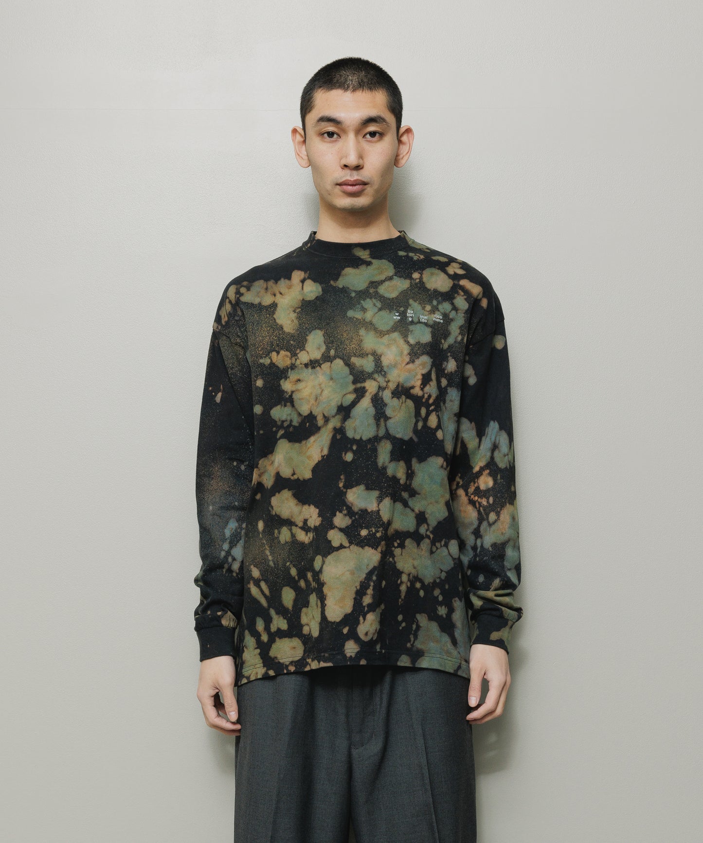 BAL-2163 LOGO TIE DYE LS TEE by YUKIDYE BLACK