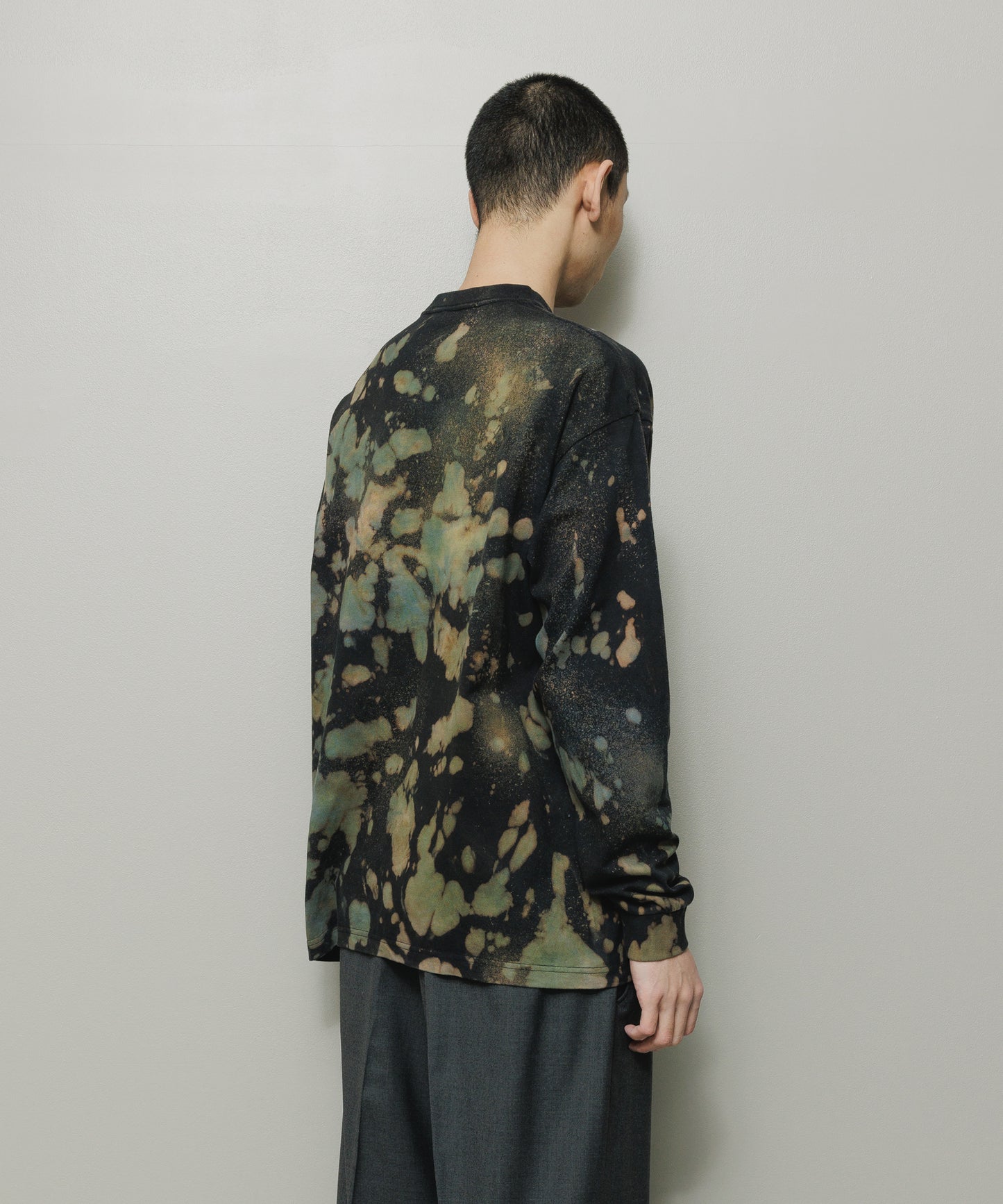 BAL-2163 LOGO TIE DYE LS TEE by YUKIDYE BLACK