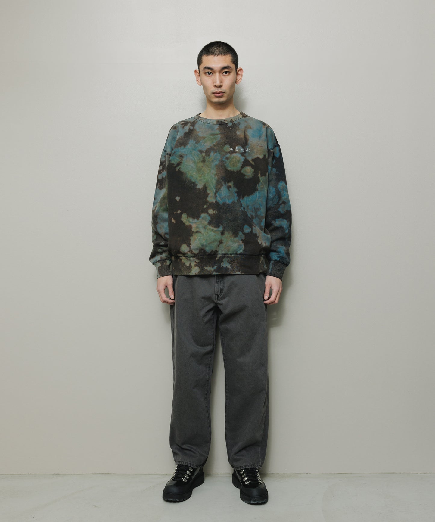 BAL-2164 LOGO TIE DYE CREW by YUKIDYE BLACK