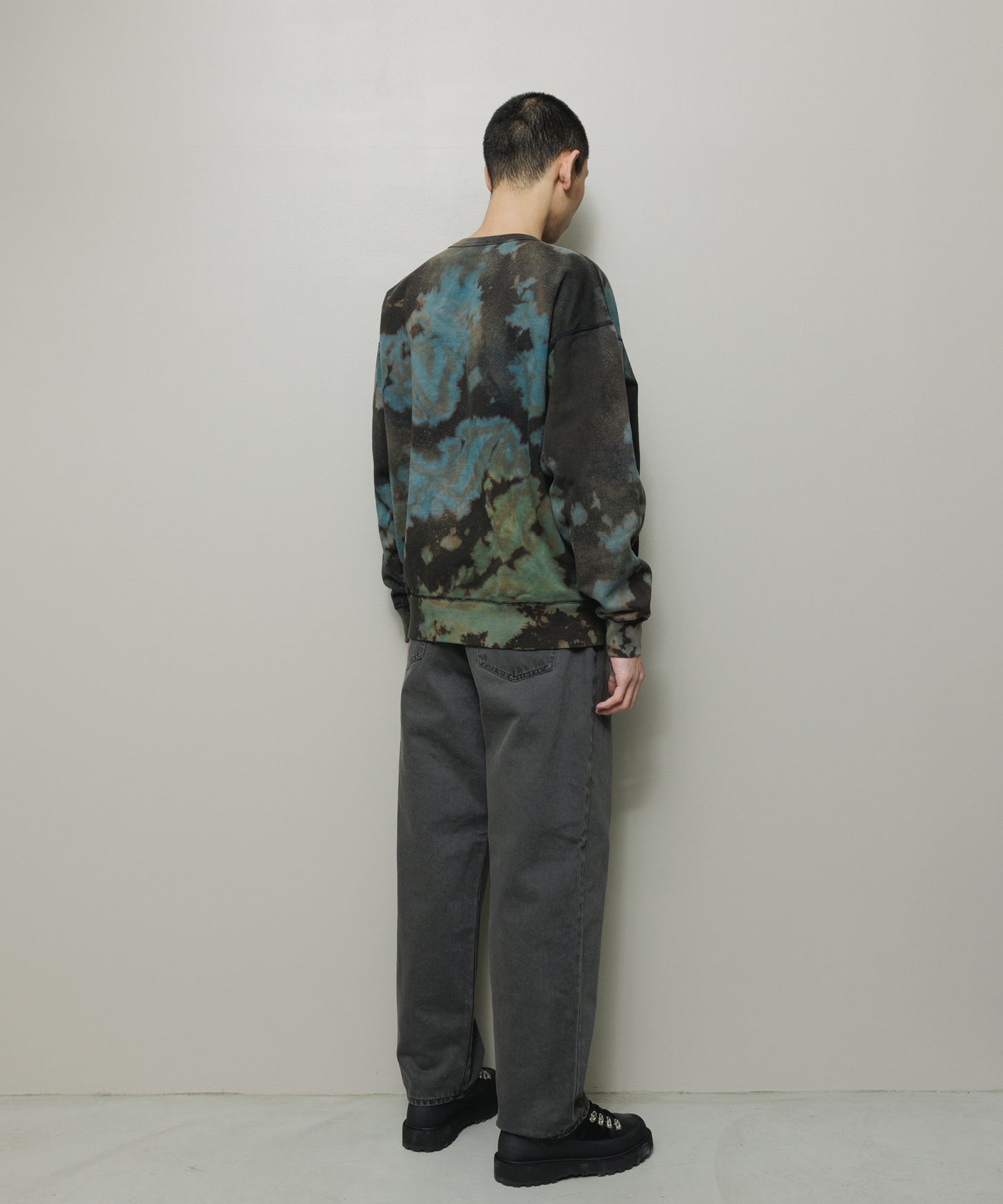 BAL-2164 LOGO TIE DYE CREW by YUKIDYE BLACK