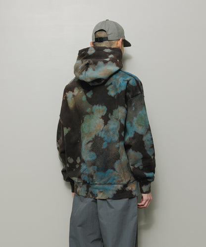 BAL-2165 LOGO TIE DYE  HOODIE by YUKIDYE BLACK