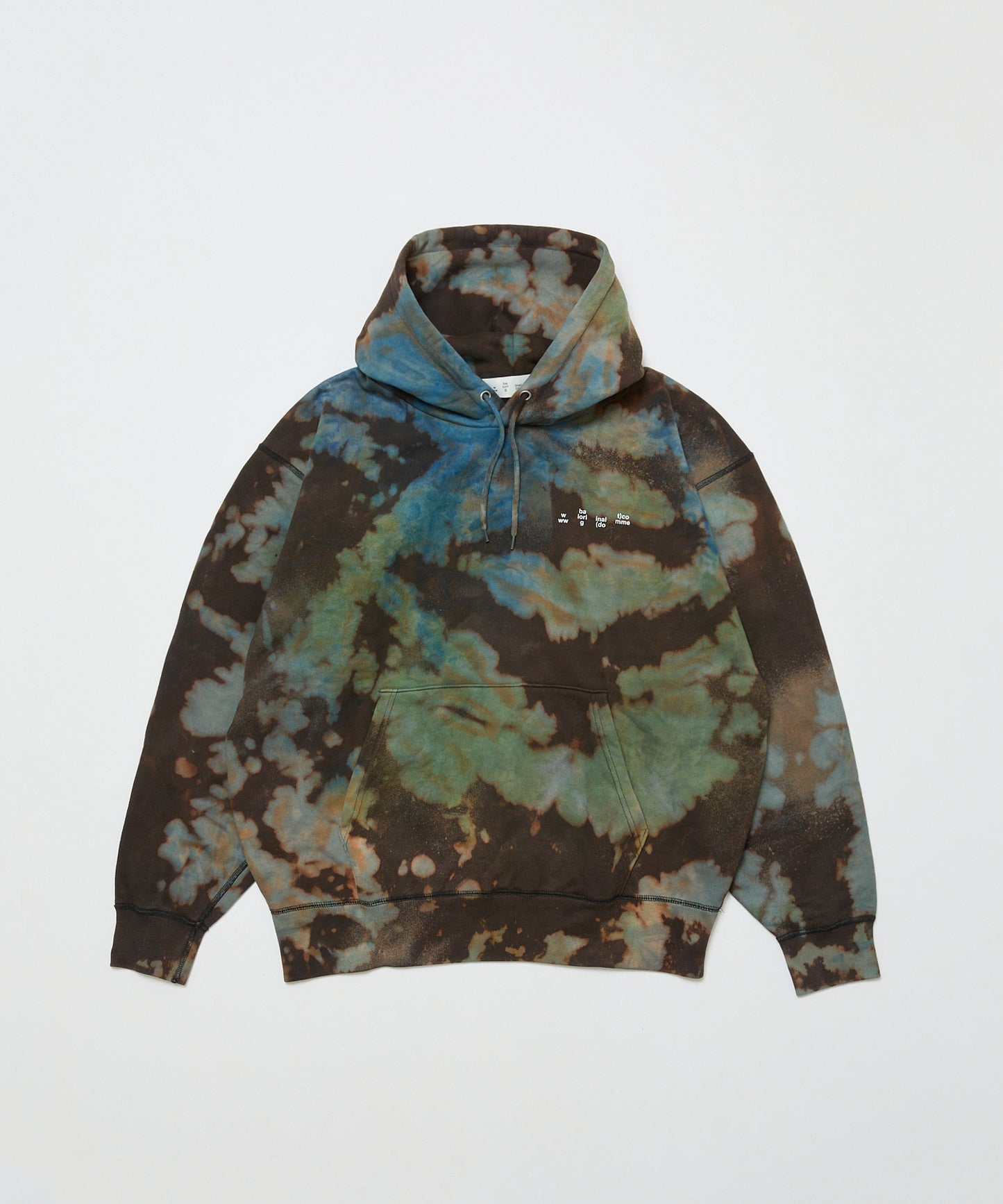 BAL-2165 LOGO TIE DYE  HOODIE by YUKIDYE BLACK