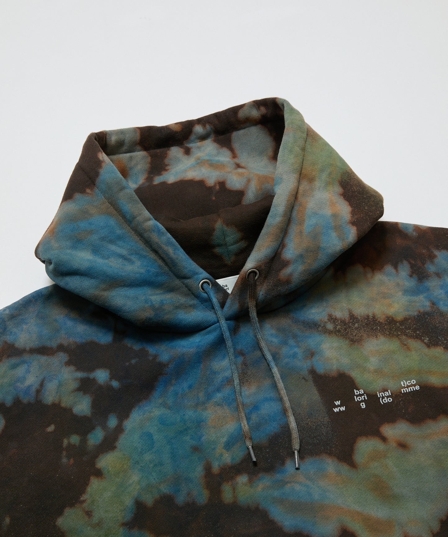 BAL-2165 LOGO TIE DYE  HOODIE by YUKIDYE BLACK