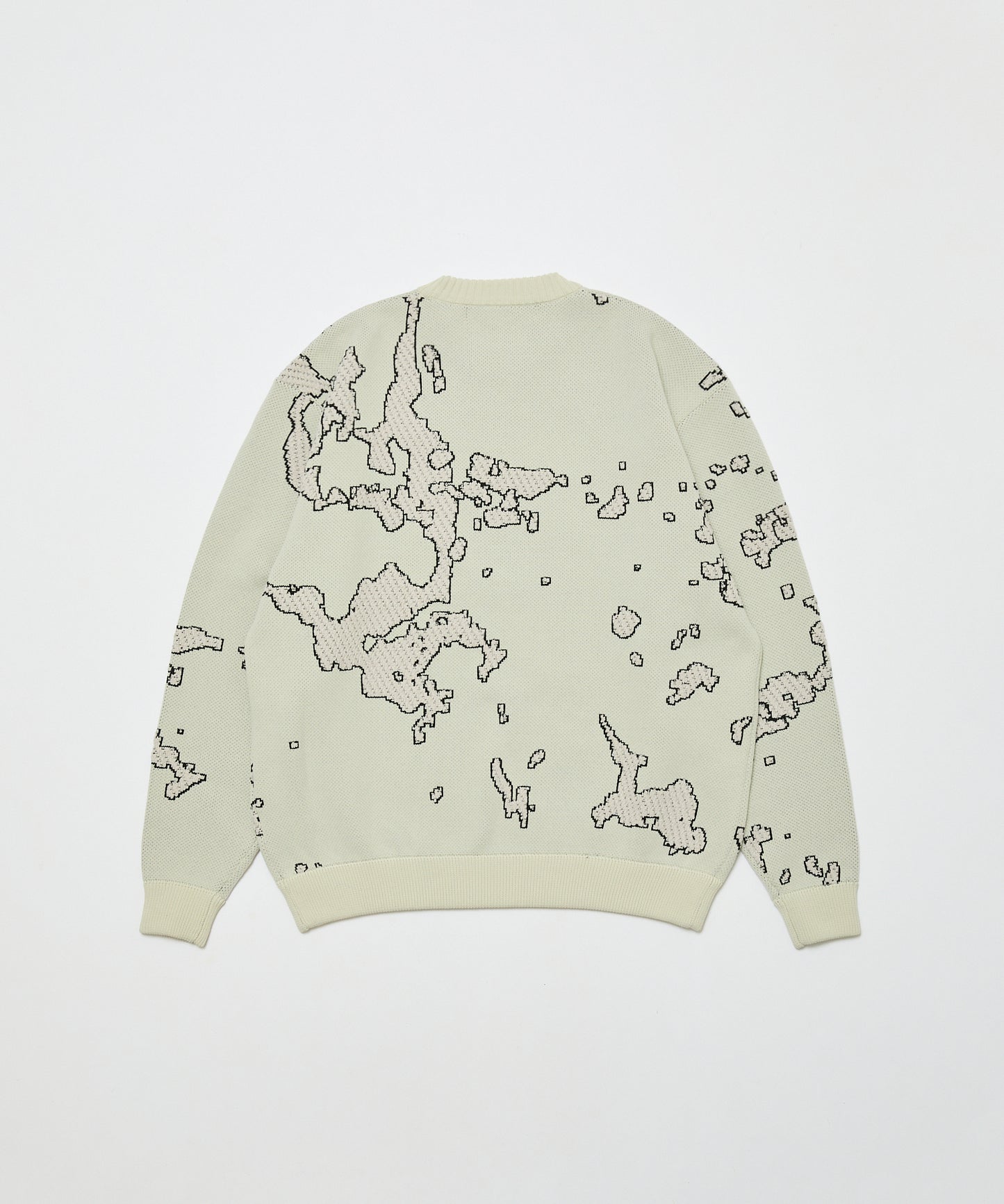BAL-2166 JACQUARD COTTON CREWNECK SWEATER BONE