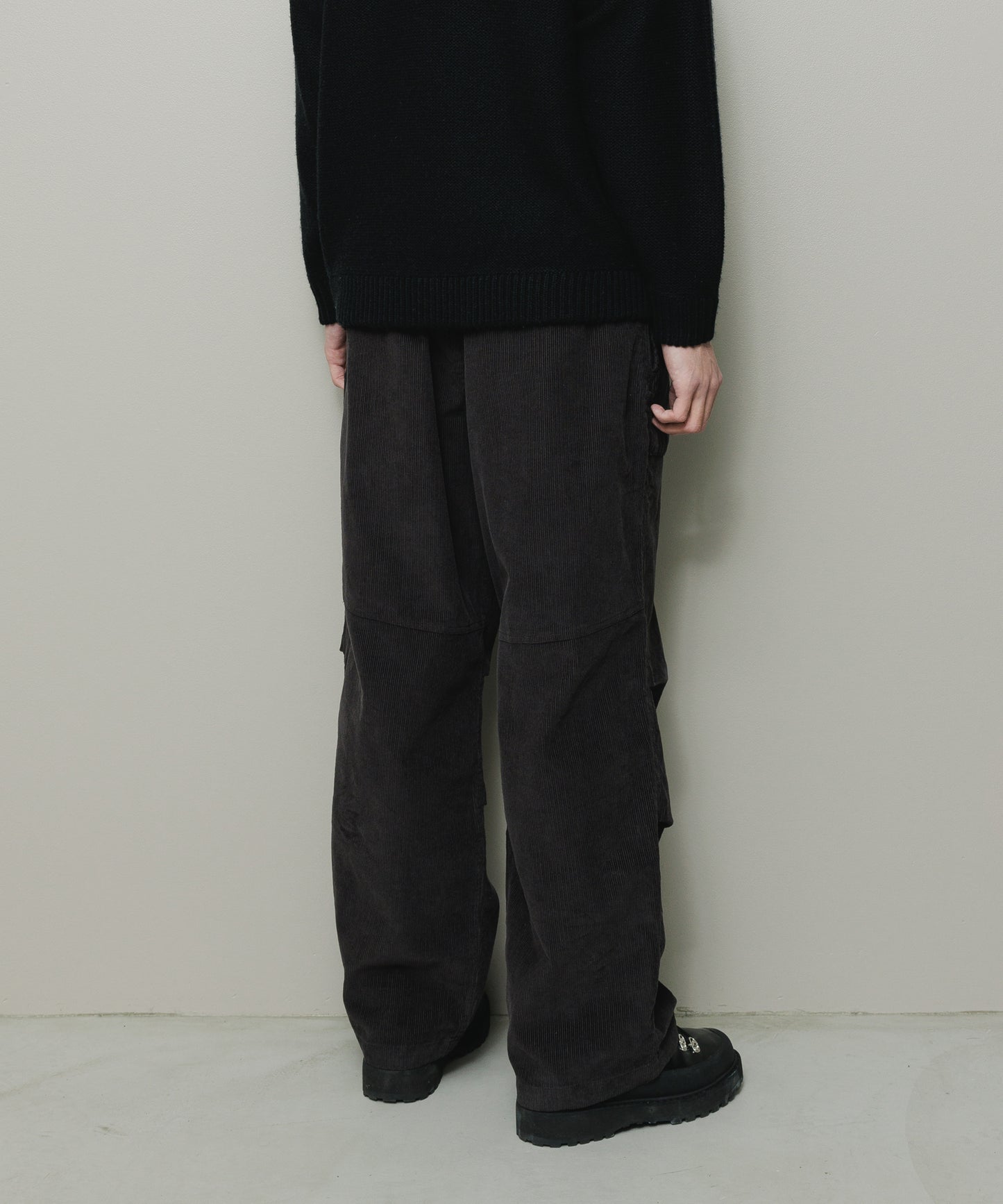BAL-2174 CORD WIDE MOUNTAIN PANT CARBON BLACK