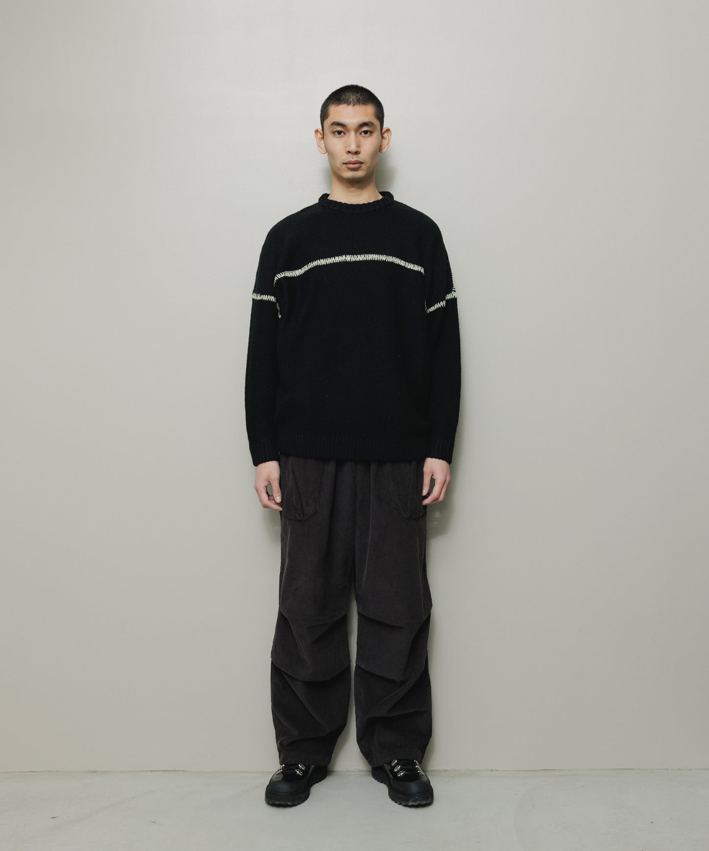 BAL-2174 CORD WIDE MOUNTAIN PANT CARBON BLACK