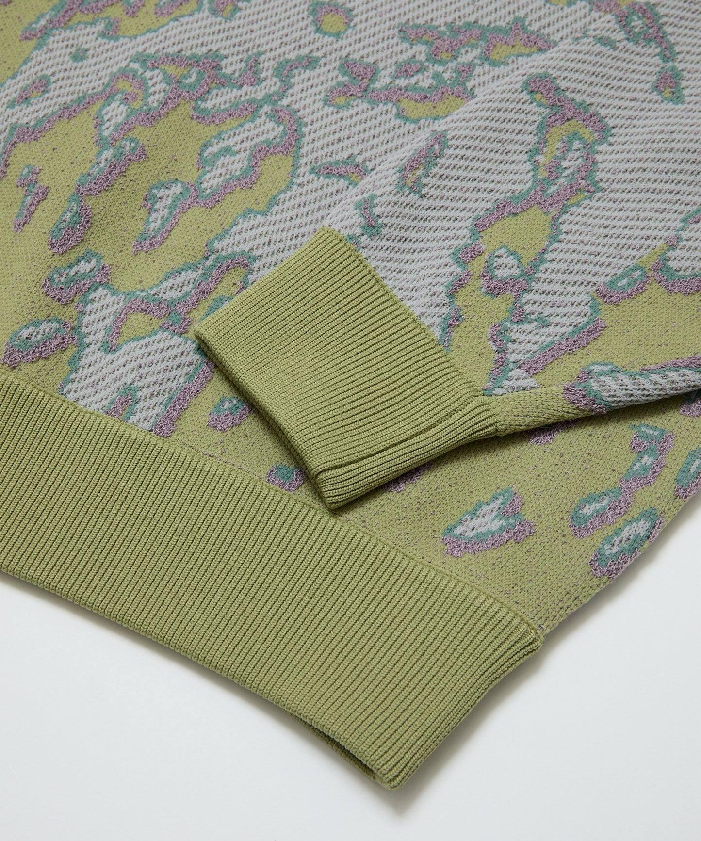BAL-2192 JACQUARD PATTERN CREWNECK SWEATER SAGE