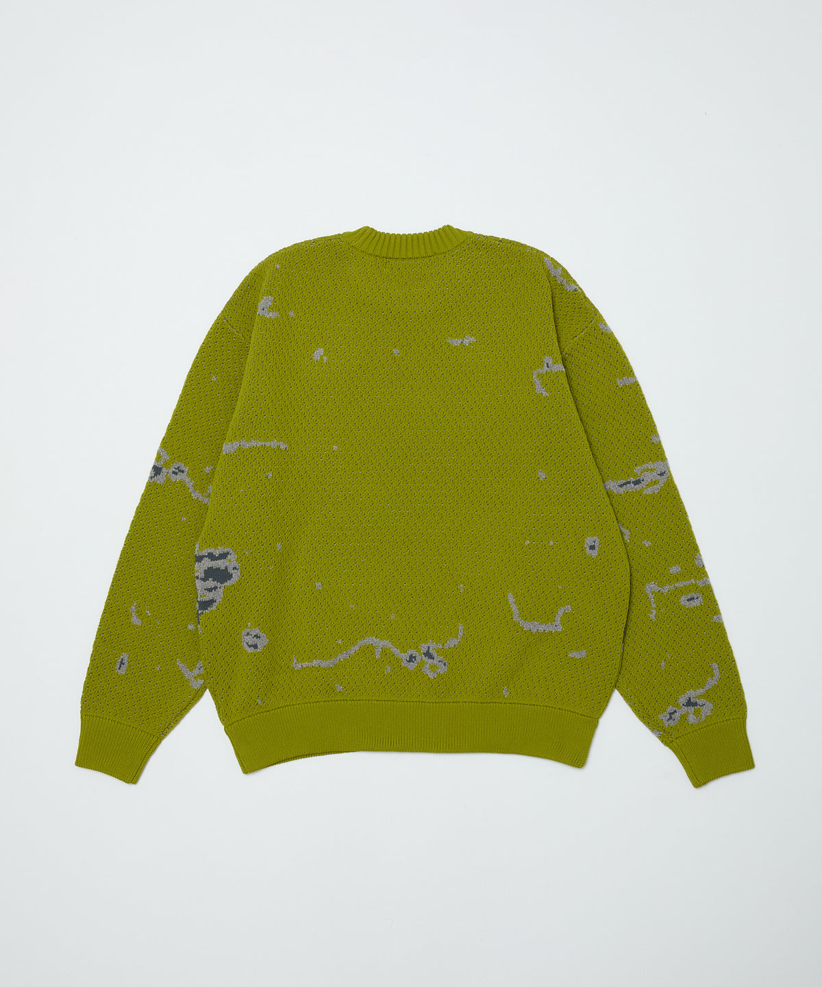 BAL-2220 JACQUARD PATTERN CREWNECK SWEATER PISTACHIO