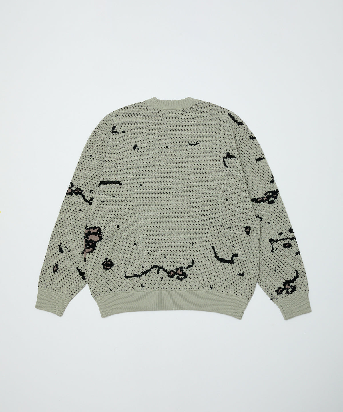 BAL-2220 JACQUARD PATTERN CREWNECK SWEATER STONE BEIGE