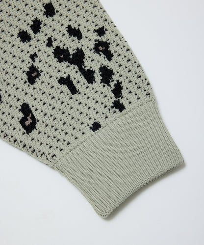 BAL-2220 JACQUARD PATTERN CREWNECK SWEATER STONE BEIGE