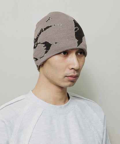 BAL-A-670 JACQUARD SOFT BEANIE HAT DARK ROSE