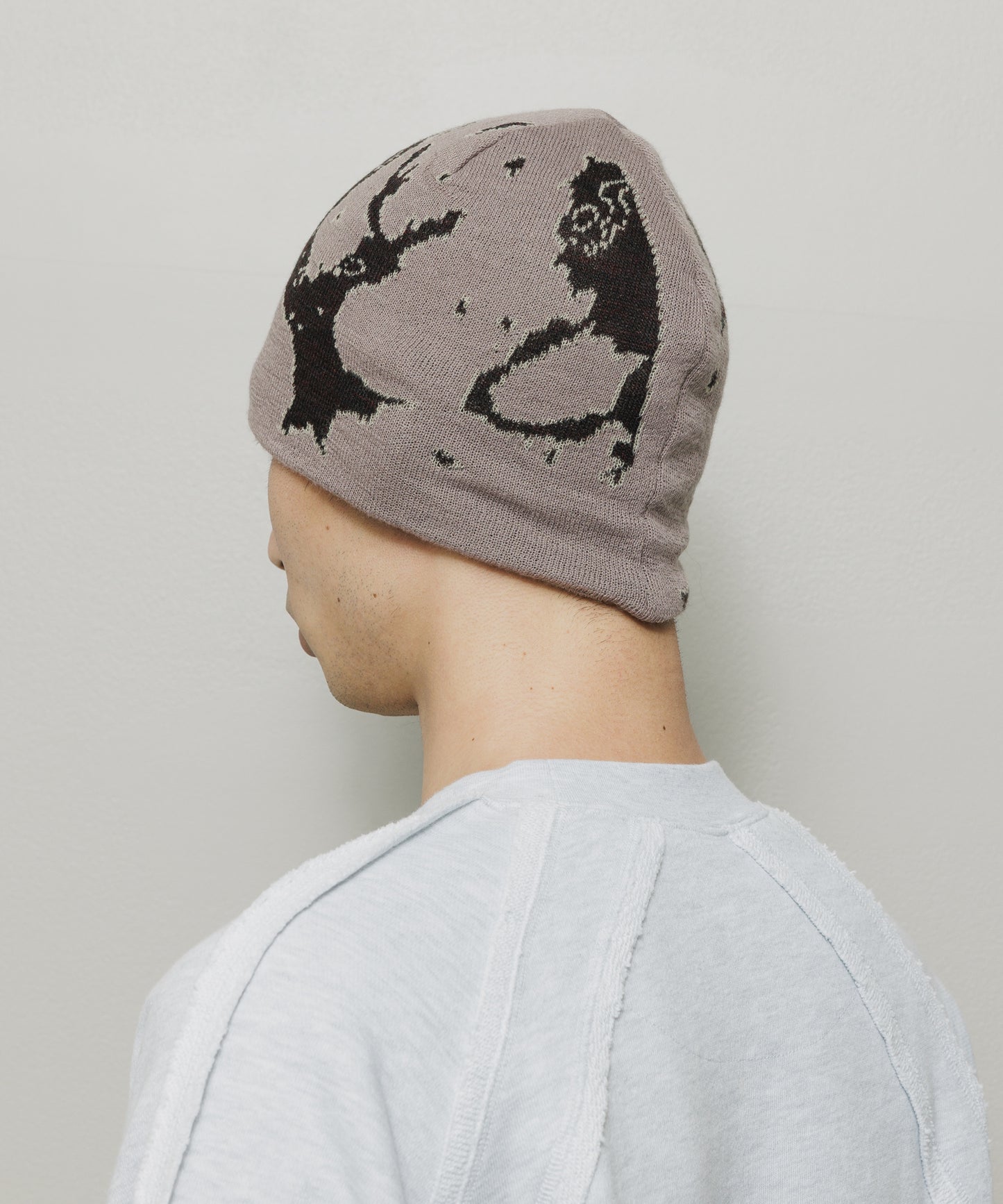 BAL-A-670 JACQUARD SOFT BEANIE HAT DARK ROSE