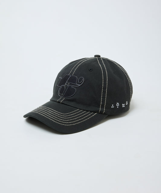 BAL-A-691 COTTON 6-PANEL HAT BLACK