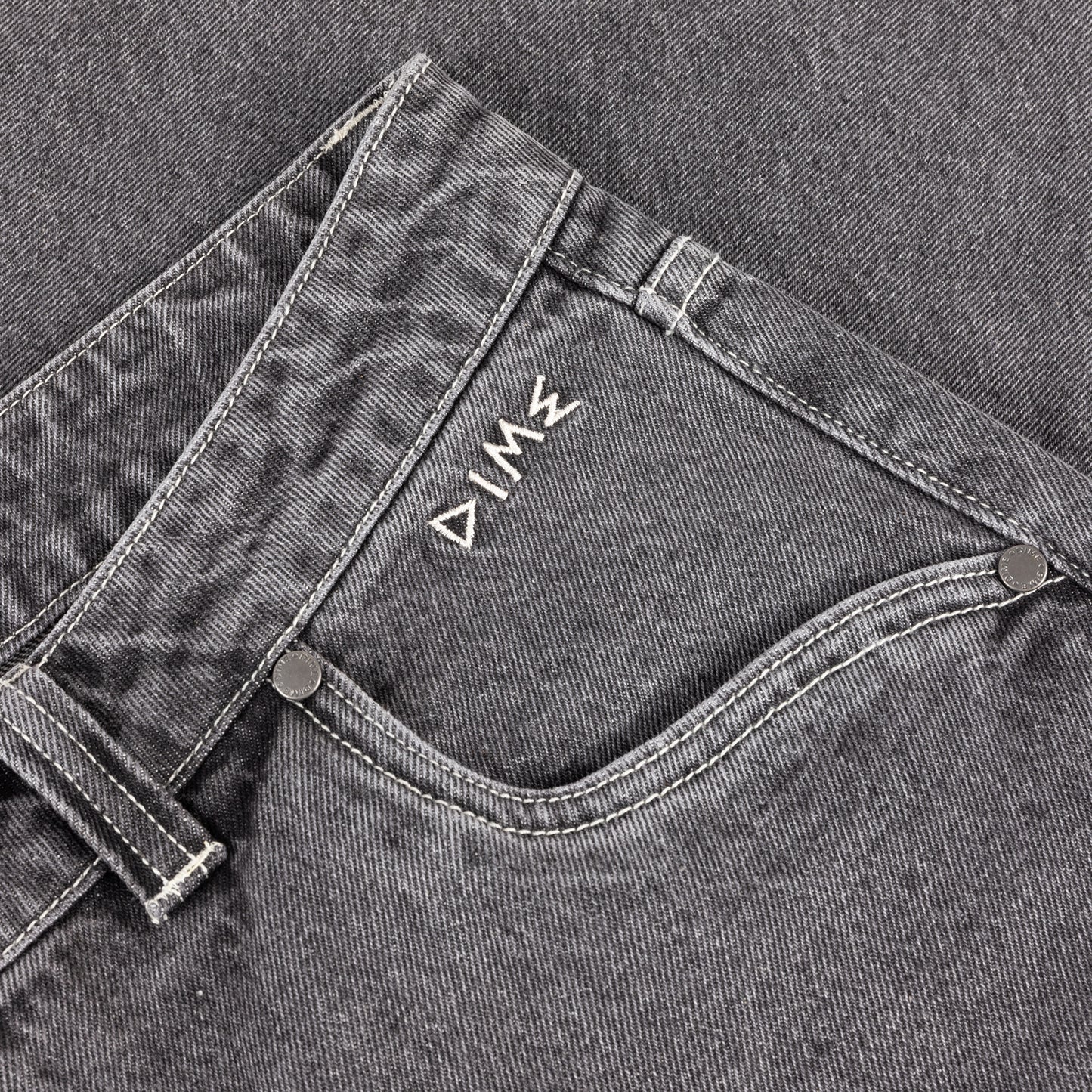 Baggy Wink Denim Pants Faded Black