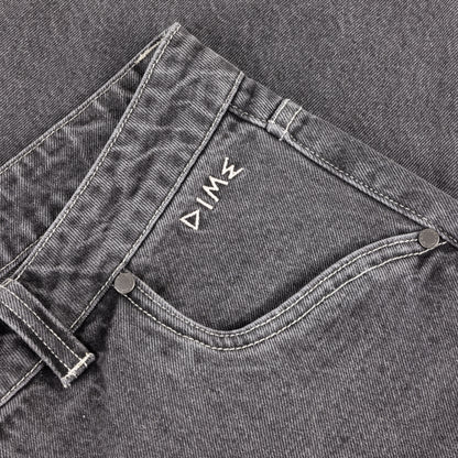 Baggy Wink Denim Pants Faded Black