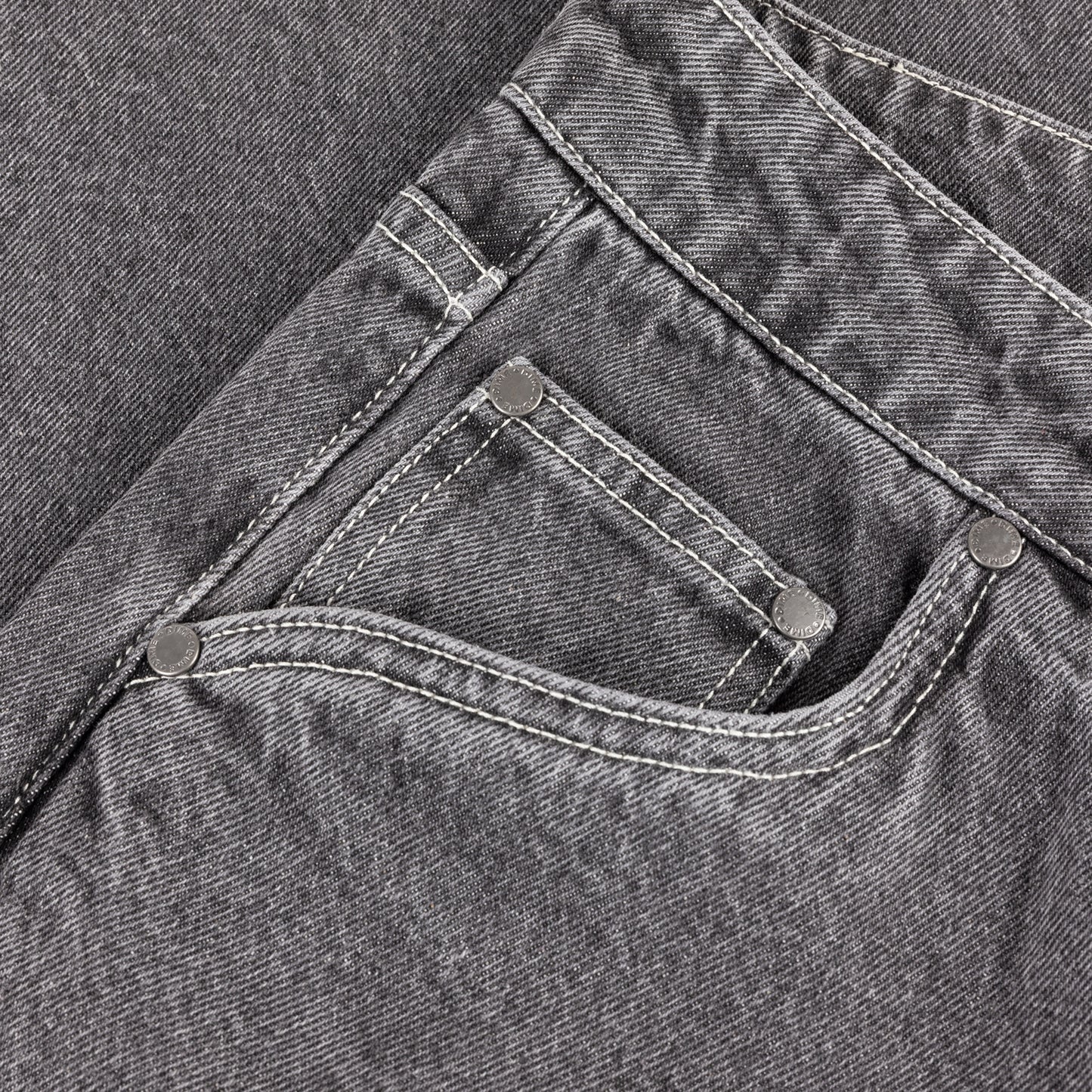Baggy Wink Denim Pants Faded Black