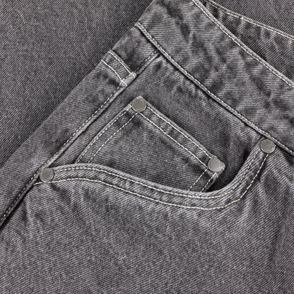 Baggy Wink Denim Pants Faded Black