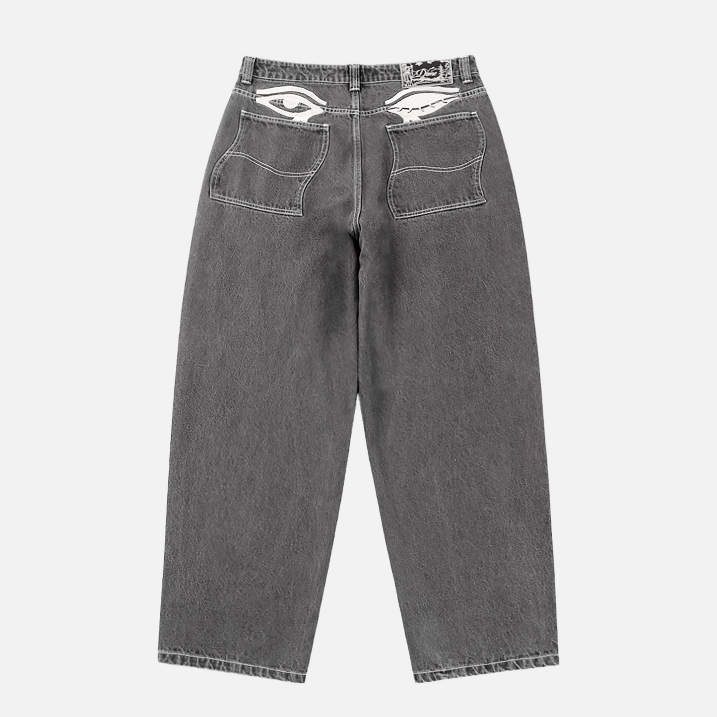 Baggy Wink Denim Pants Faded Black