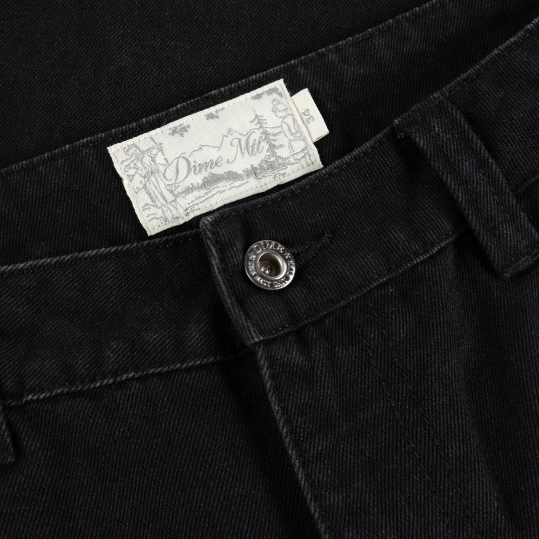 Relaxed Denim Pants Black