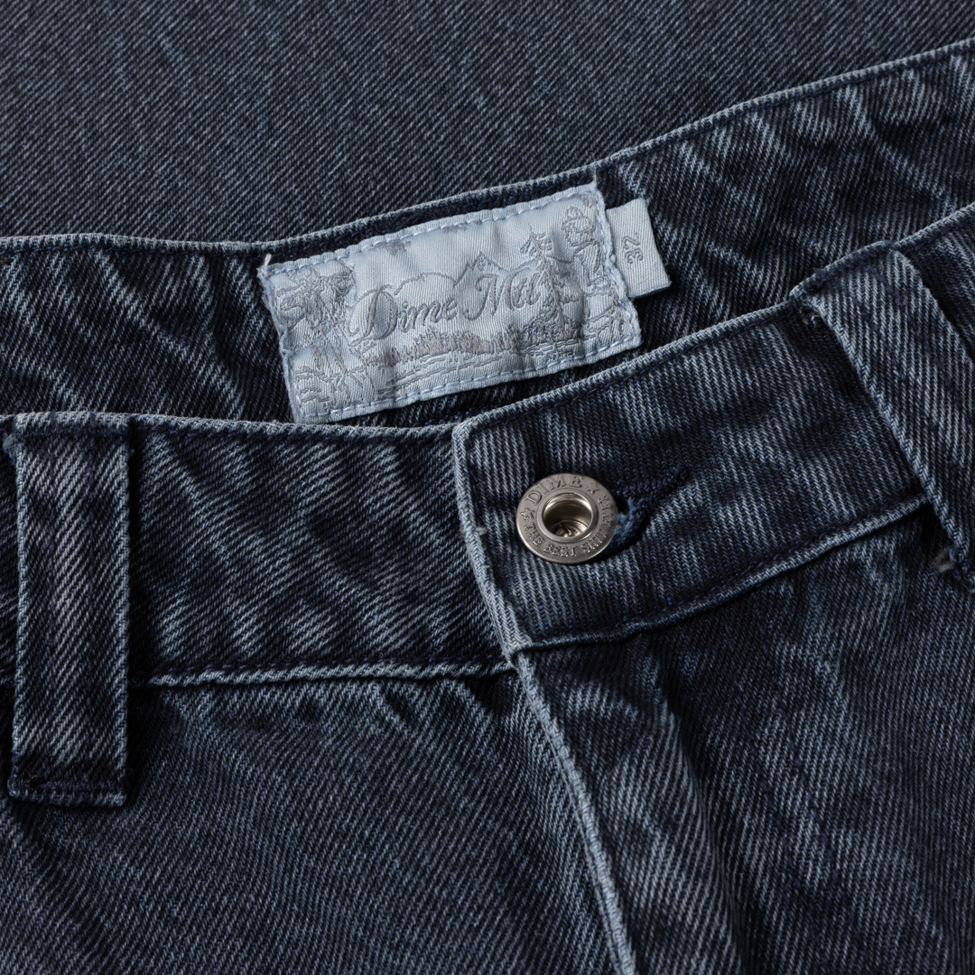 Baggy Denim Pants Overdyed Blue