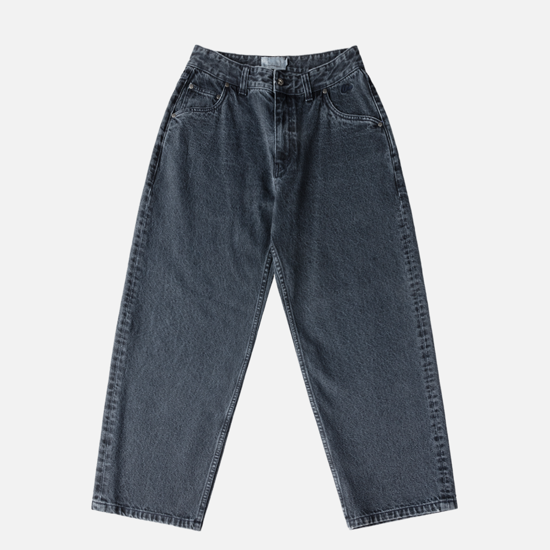 Baggy Denim Pants Overdyed Blue