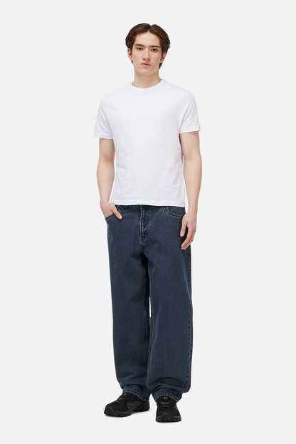 Baggy Denim Pants Overdyed Blue