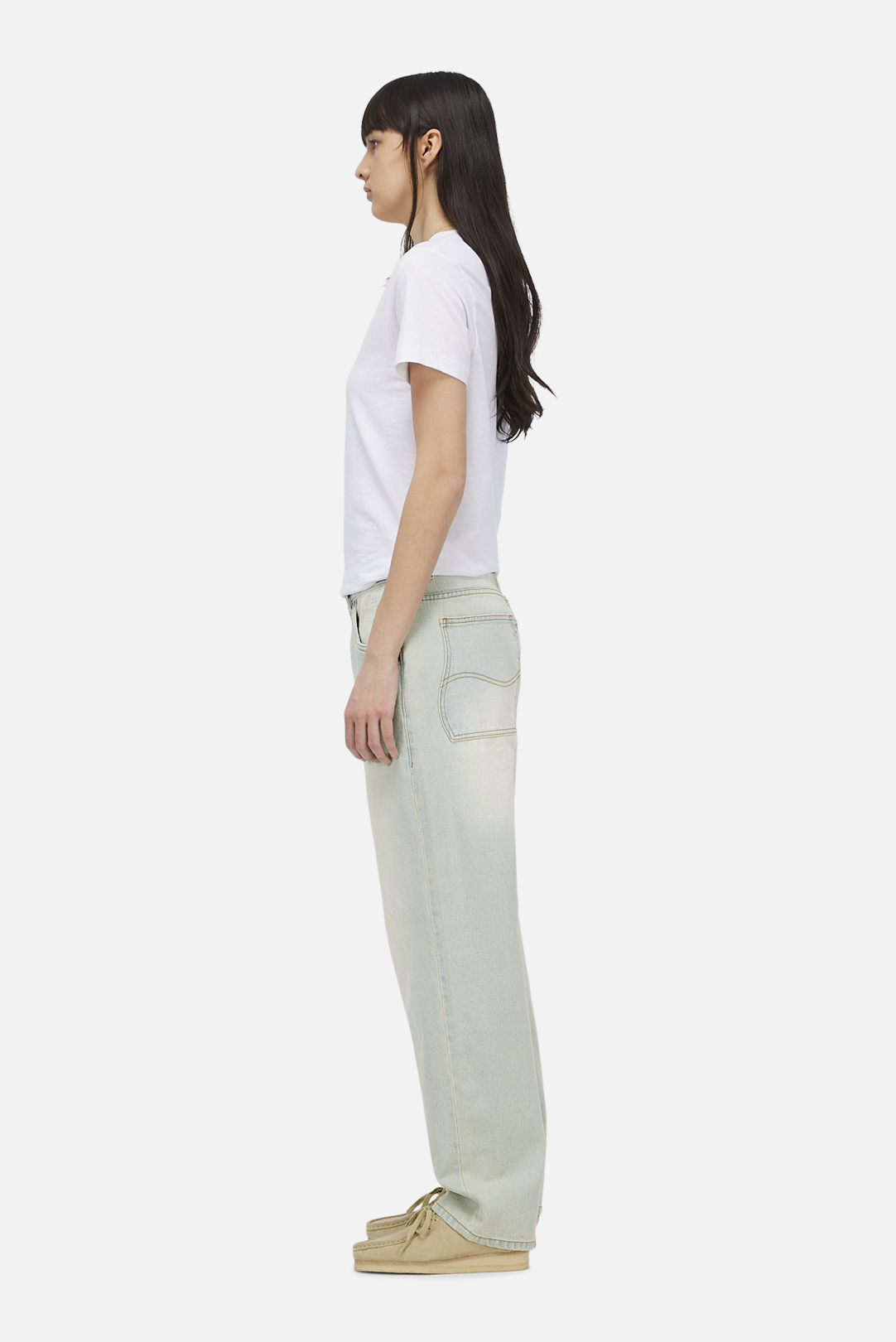 Relaxed Denim Pants Bleached Sky