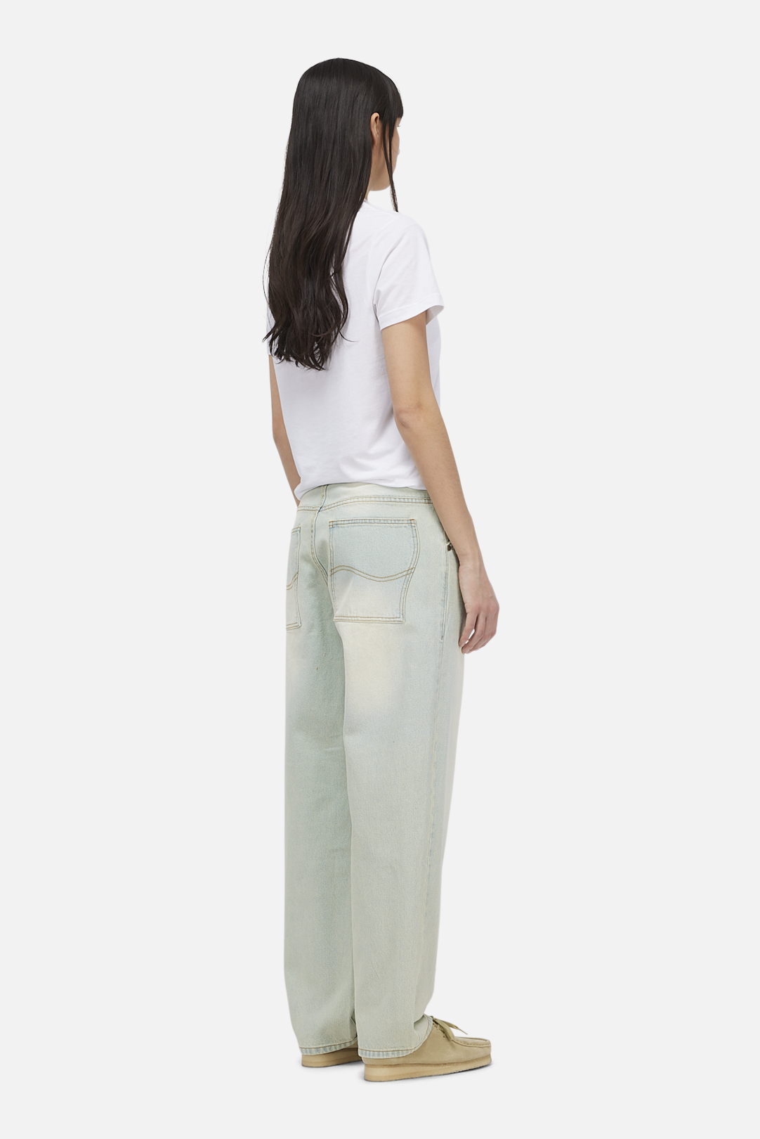Relaxed Denim Pants Bleached Sky