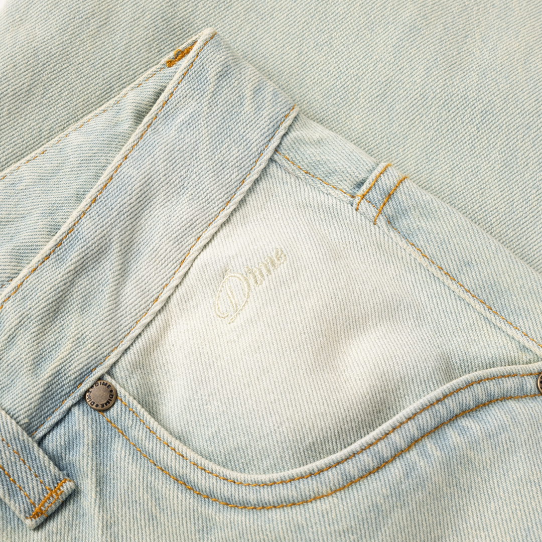 Relaxed Denim Pants Bleached Sky