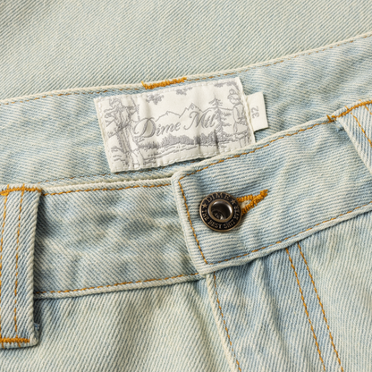 Relaxed Denim Pants Bleached Sky