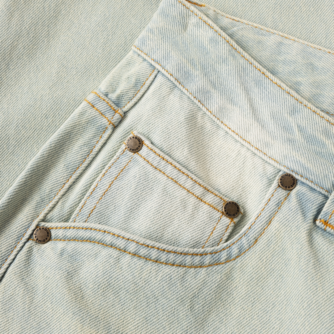 Relaxed Denim Pants Bleached Sky