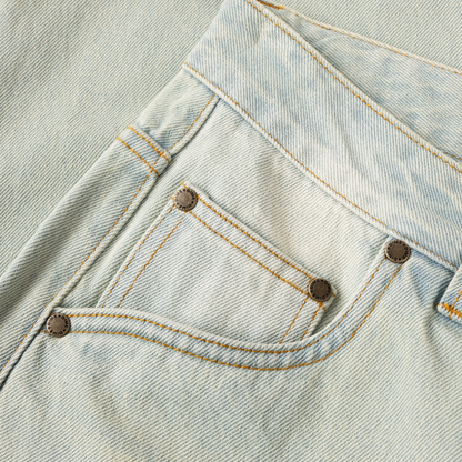 Relaxed Denim Pants Bleached Sky