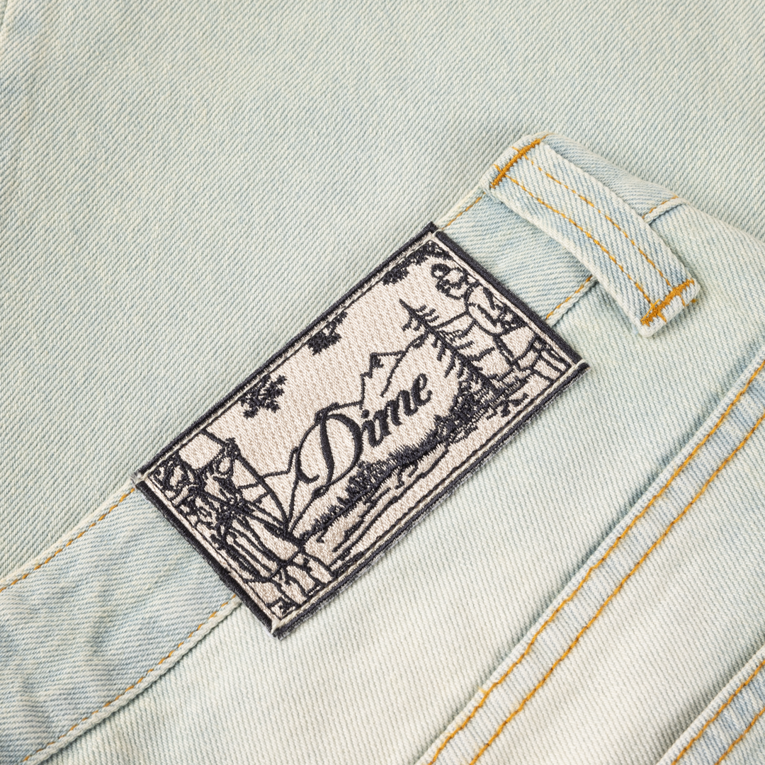 Relaxed Denim Pants Bleached Sky