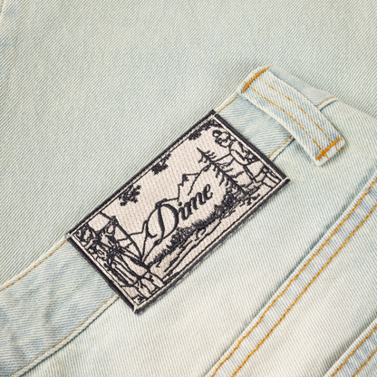 Relaxed Denim Pants Bleached Sky
