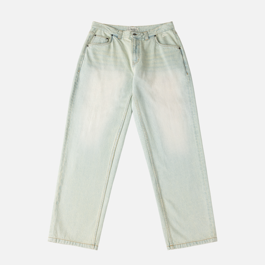 Relaxed Denim Pants Bleached Sky