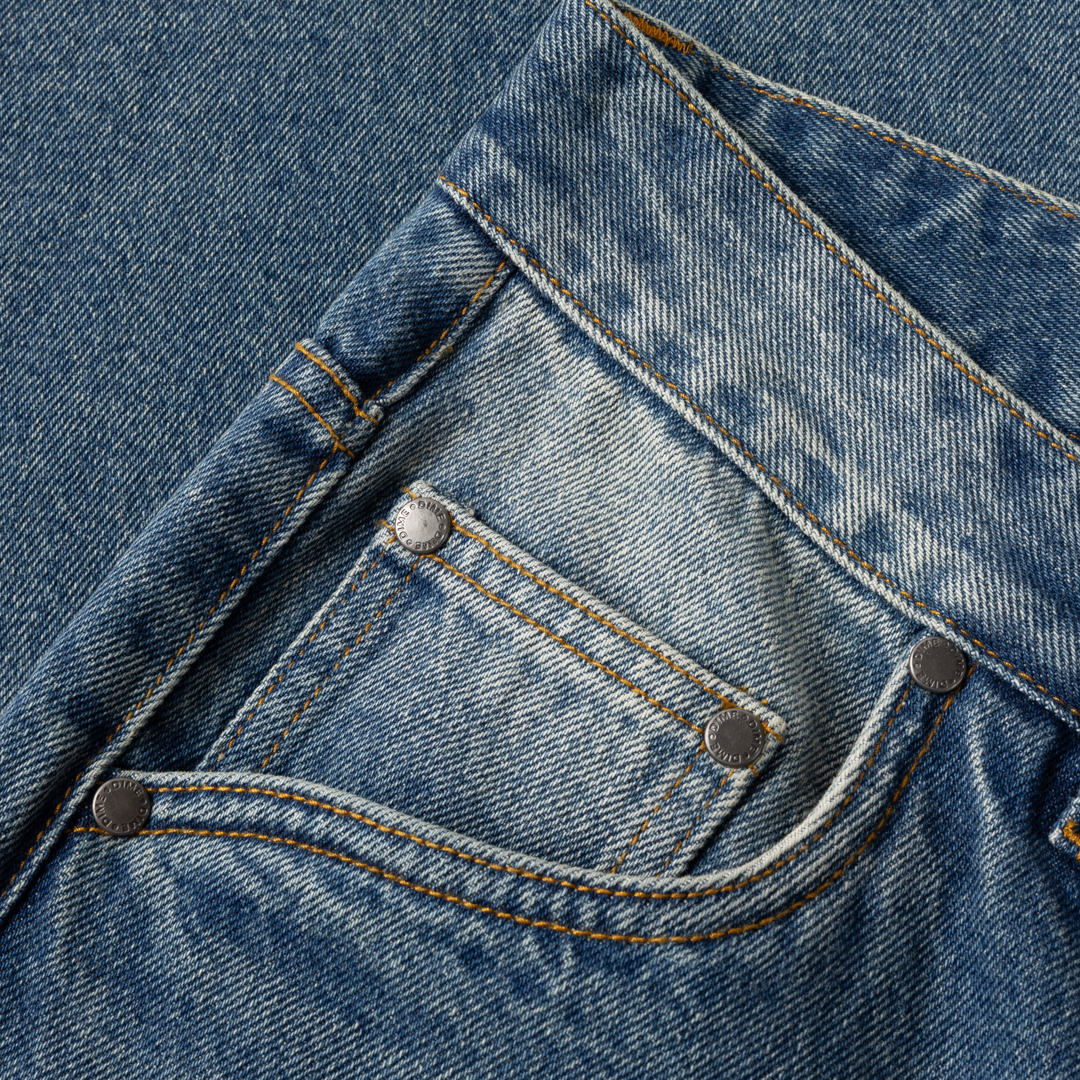 Relaxed Denim Pants Sandblasted Indigo