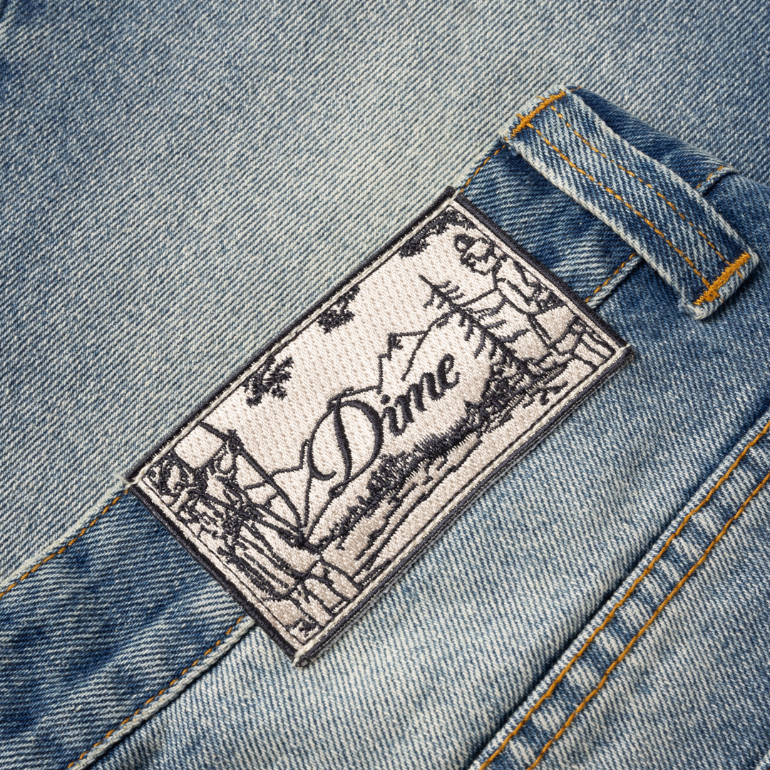 Relaxed Denim Pants Sandblasted Indigo