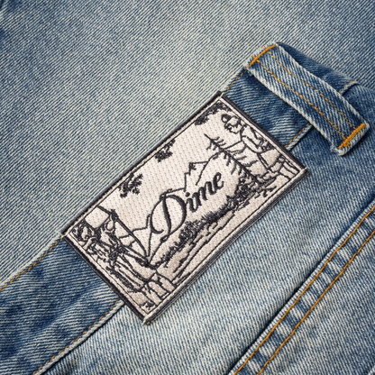 Relaxed Denim Pants Sandblasted Indigo