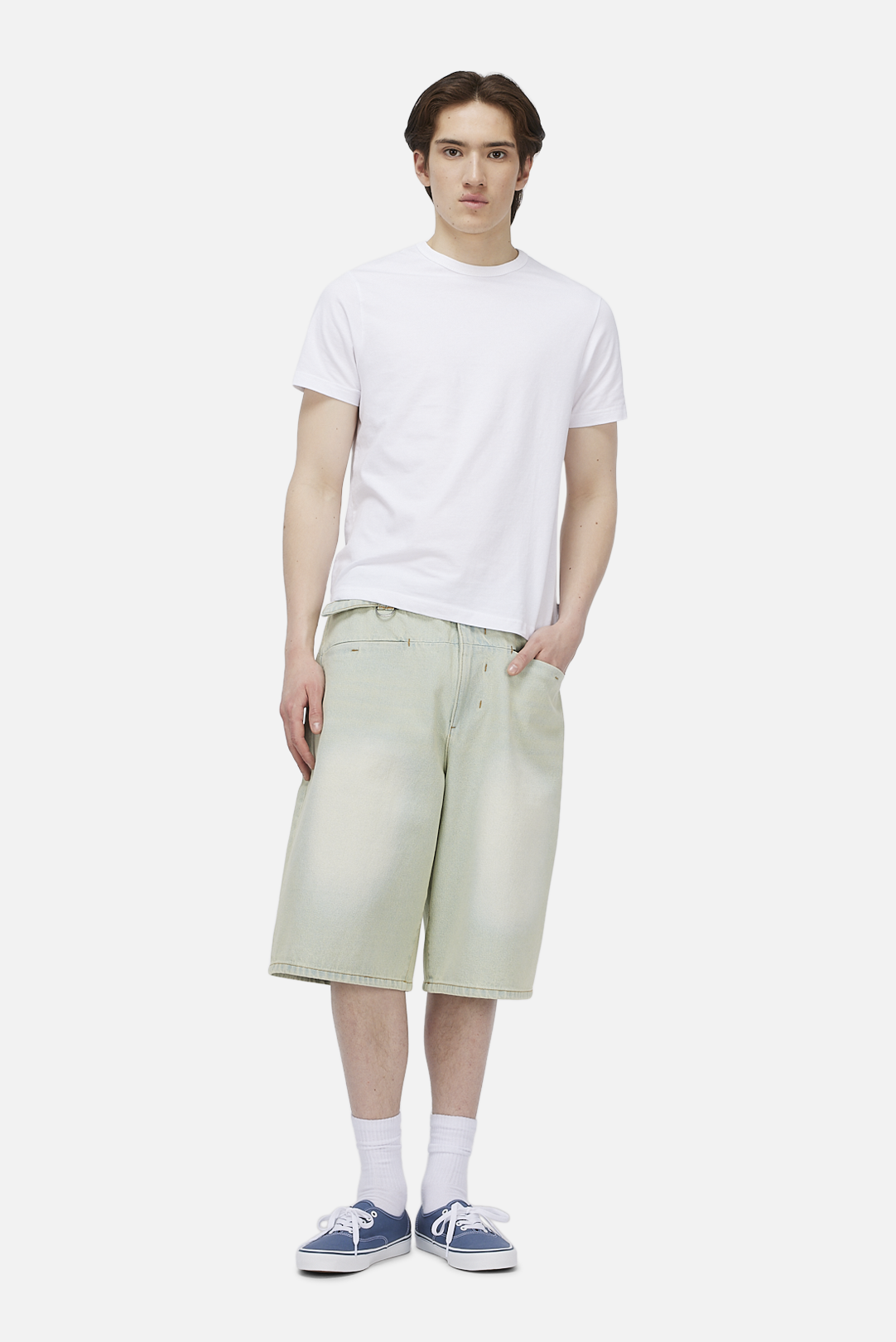 Tech Denim Shorts Bleached Sky