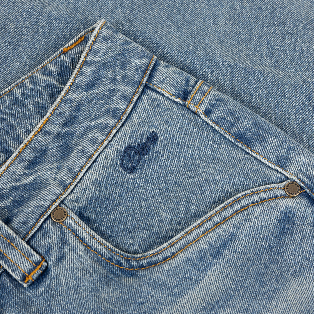 Relaxed Denim Pants Sandblasted Indigo