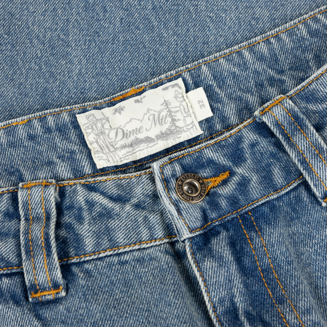 Relaxed Denim Pants Sandblasted Indigo