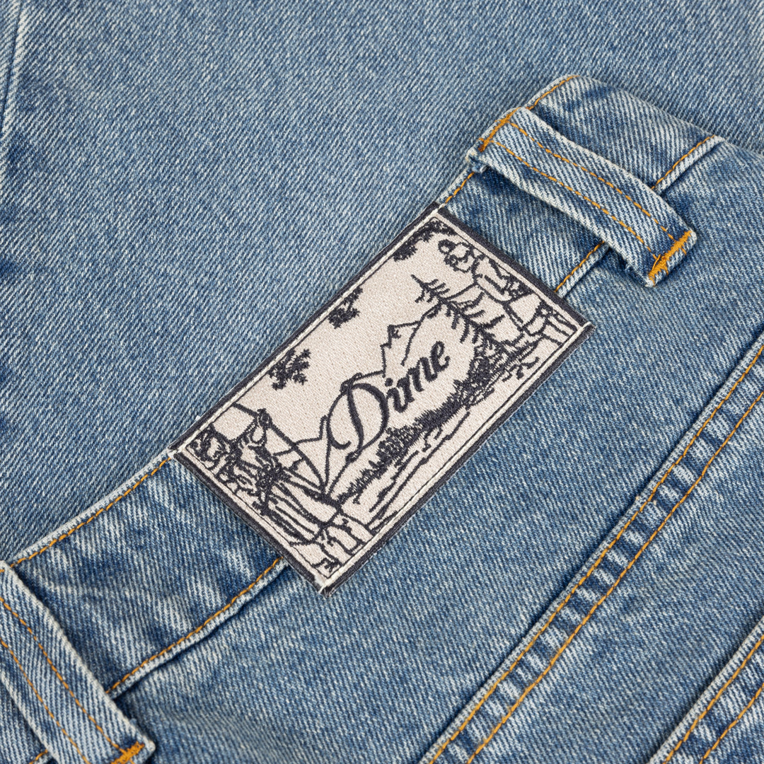 Relaxed Denim Pants Sandblasted Indigo
