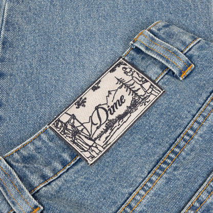 Relaxed Denim Pants Sandblasted Indigo