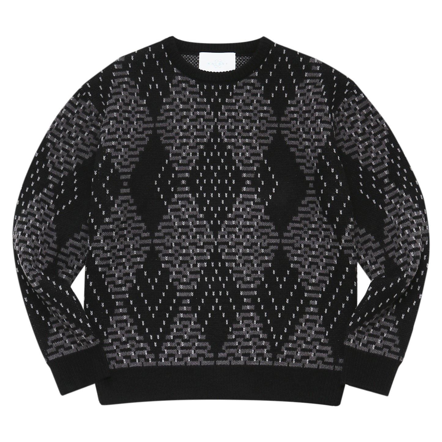 Big Argyle Sweter BLACK