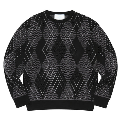 Big Argyle Sweter BLACK