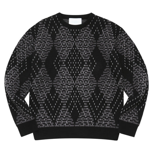 Big Argyle Sweter BLACK