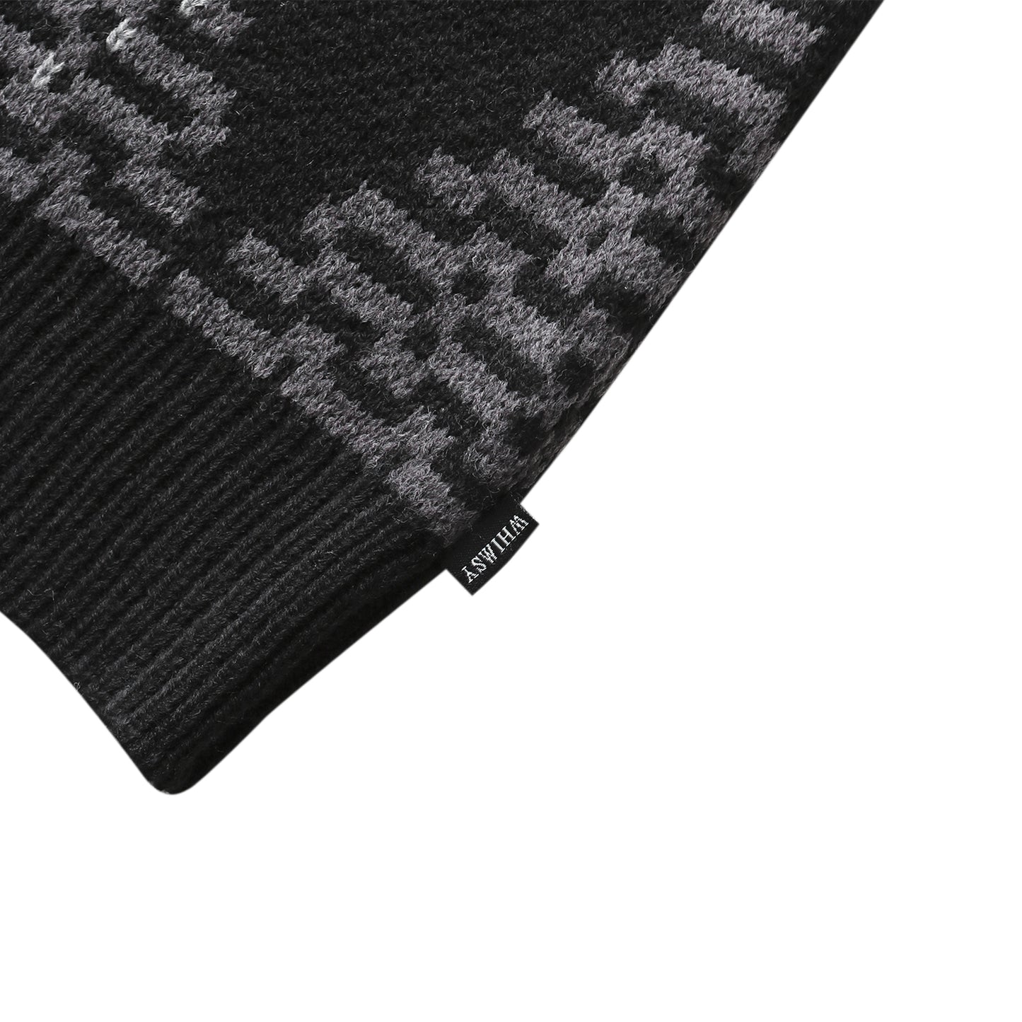 Big Argyle Sweter BLACK