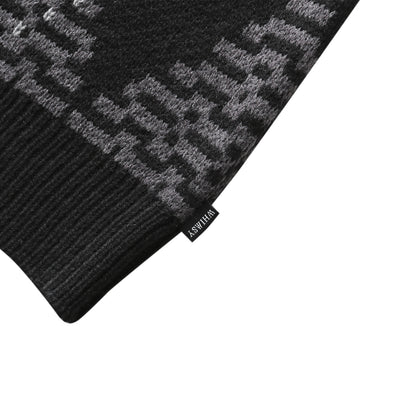 Big Argyle Sweter BLACK